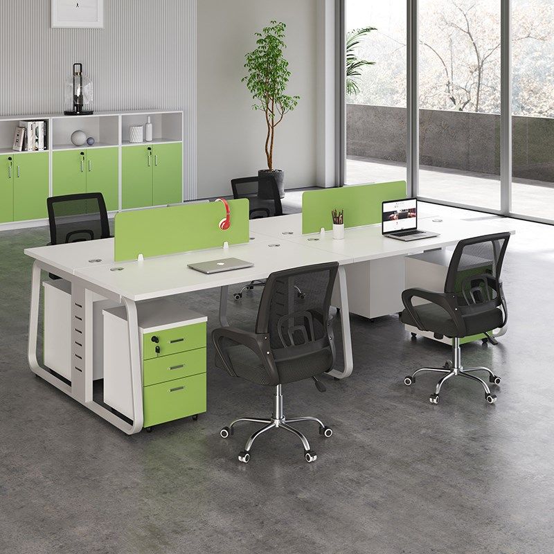 员工办公桌工位办公桌四人位六人位简约现代款职员办公桌椅组合