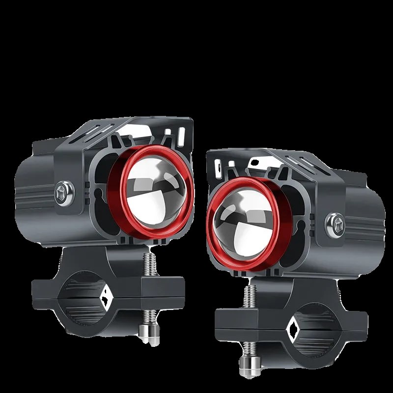 摩托车电动车灯超亮led大灯12v48v60v72v改装外置射灯强光透镜灯