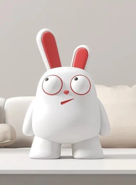 现代简约抽象动物人物卡通风雕塑摆件样板间客厅儿童房桌面装饰品