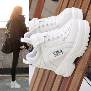 ins潮超火老爹鞋 厚底坡跟显瘦小白鞋 12cm 2e021秋冬新款 内增高女鞋