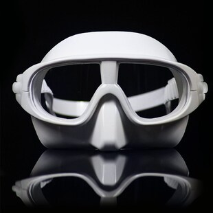 潜水自由潜面镜 防雾低容积率潜水镜面罩游泳护鼻一体游泳镜