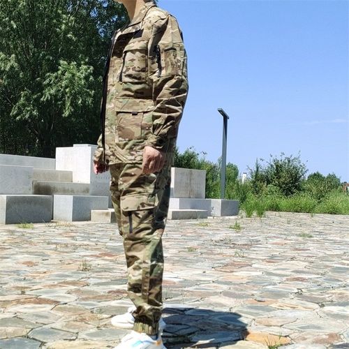 耐磨干活工装抗撕裂劳保服工作服套装男军训宽松加厚工地户外迷彩