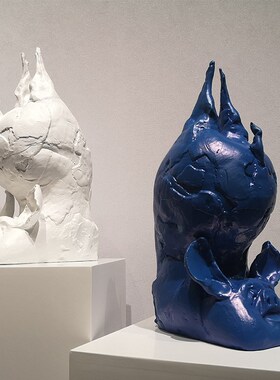 现代简约瑜伽倒立小猪摆件酒店样板间家居居家客厅卧室装饰工艺品