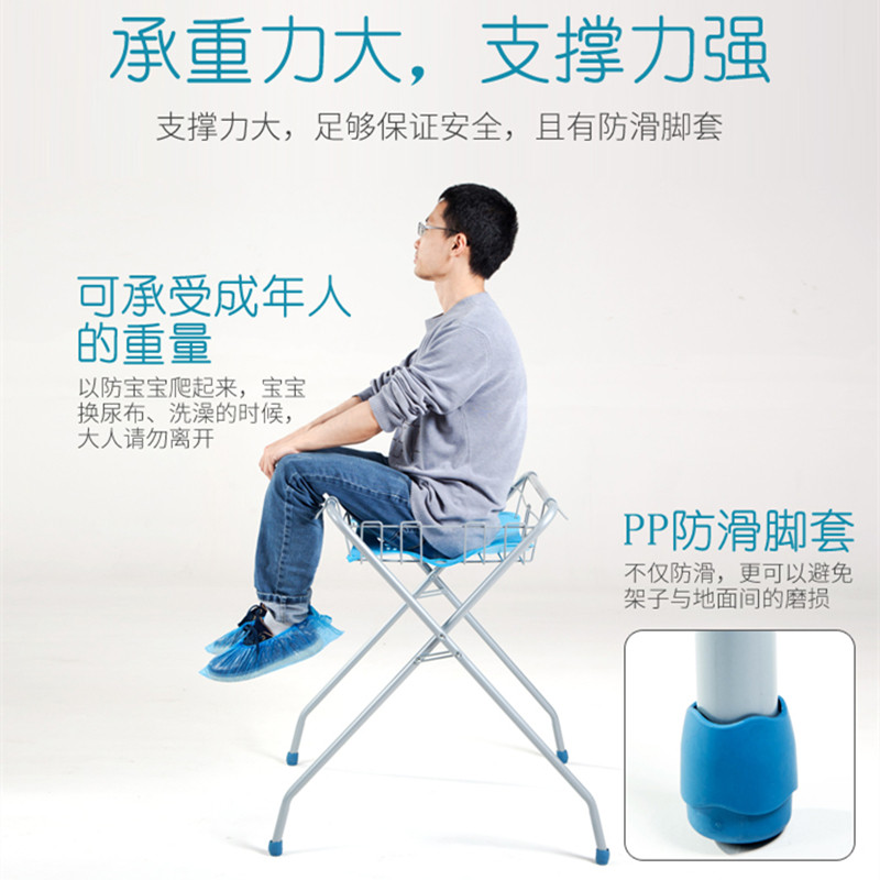 婴儿澡盆支架 宝宝浴盆支撑架新生儿抚触尿布台护理台折叠洗澡架