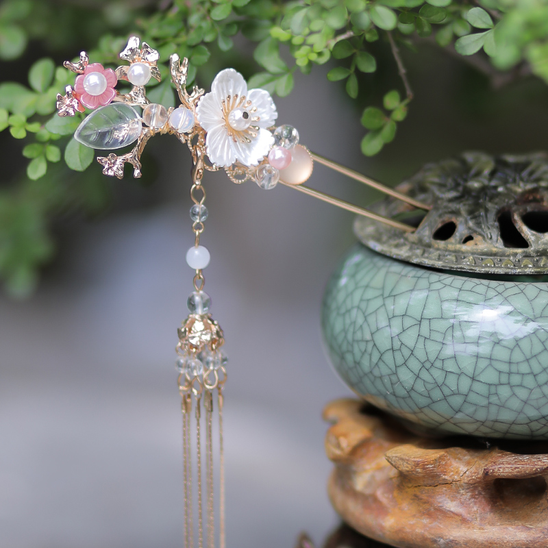 古风汉服假发簪步摇古装盘发神器E头饰儿童装饰古代边夹全套配饰