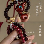 汽车挂饰车内挂件一鹿平安挂件后视镜朱砂吊坠车T载内挂饰平安鹿