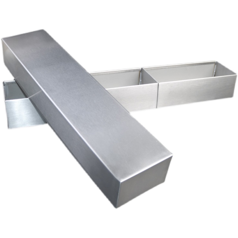 不锈钢鸡食槽子长方形兔鸽子仓鼠食盘鸟食盒饮水槽长条.接水盘定