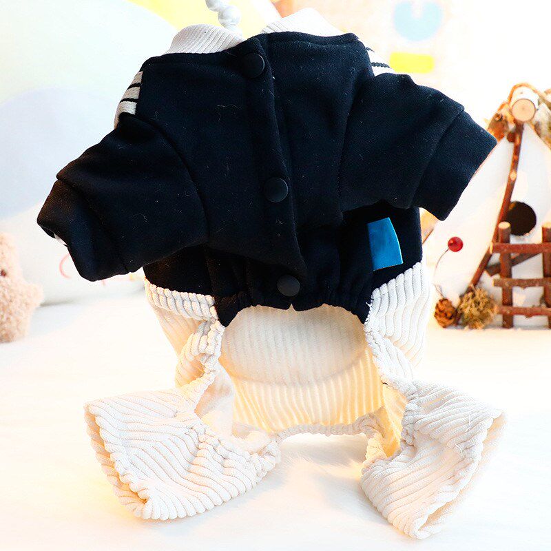 新品狗狗衣服春秋装四脚背带裤套装D帅气可牵引小型犬泰迪宠物比