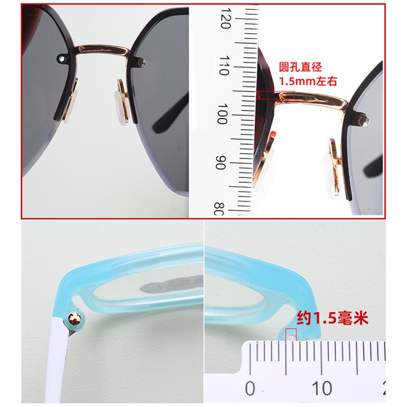 金色子母对拧眼镜螺m丝钉小配件圆头钻头三角梅花螺丝铰链对口螺