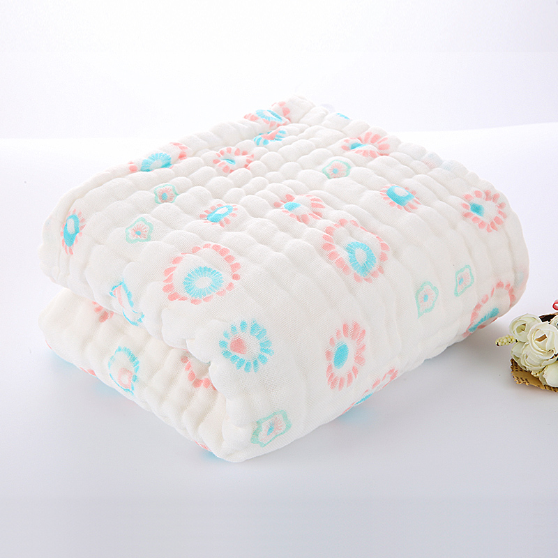 婴儿浴巾纯棉纱布宝宝吸水毛巾新生儿纯棉洗M澡盖毯春秋季儿童被