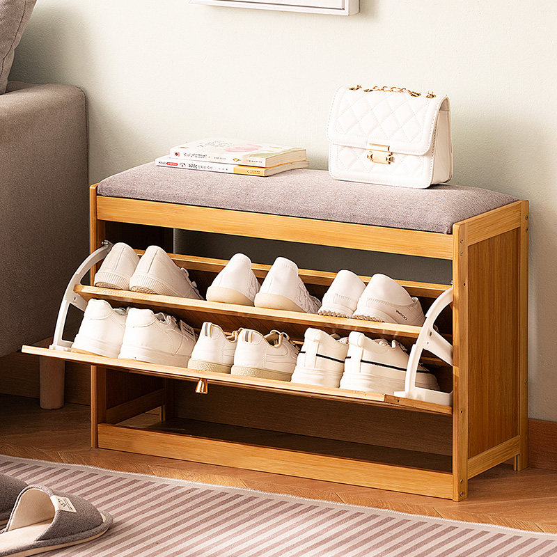 超薄鞋柜家用门口翻m斗鞋架子大容量换鞋凳入户玄关简易省空间收