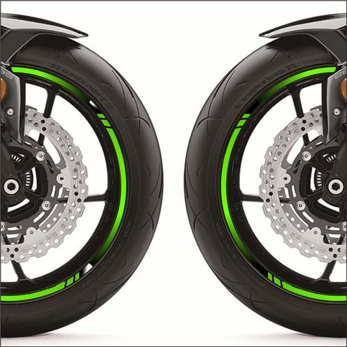 适用于川崎摩托车原l厂轮毂贴纸ninja400 Z900反光防水车轮贴