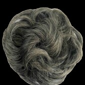 女士花白假发中老年卷发花u白发包白色发圈插梳发包盘头花发饰头