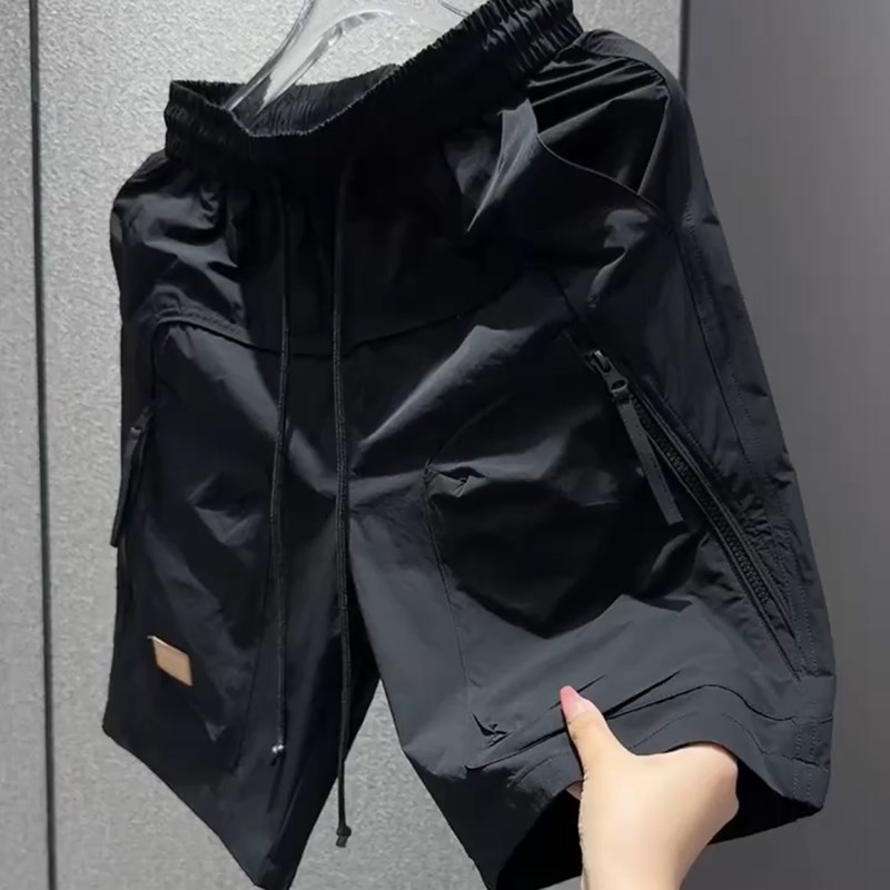 男士2025夏季短裤韩范痞帅男装工装五分裤衩子宽松W直筒中裤外穿