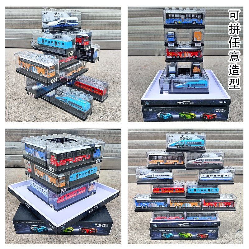 合金双层巴士玩具公交车大号男孩伦敦大巴校车P公共小汽车模型儿