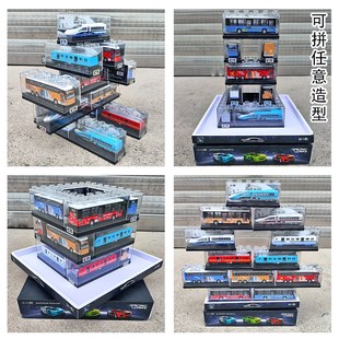 合金双层巴士玩具公交车大号男孩伦敦大巴校车P公共小汽车模型儿