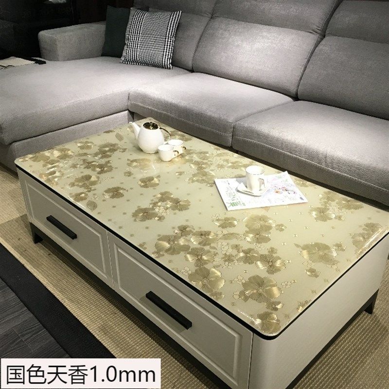 PVC软玻璃桌布胶垫长q方形防水防烫防油免洗透明水晶板客厅茶几垫