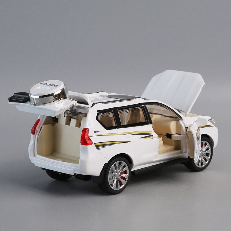 丰田普拉多车模四开n门音乐玩具车儿童惯性耐摔小汽车霸道越野车