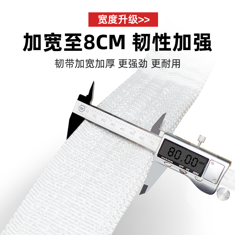 扁平吊装带工业吊带双扣环形吊带行车吊车起重工具5吨U3吨10拖车