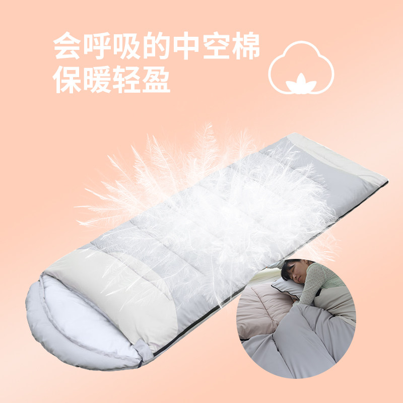 睡袋成人户外露营电加热冬季加厚保暖防寒午休N被子可拼接USB充电