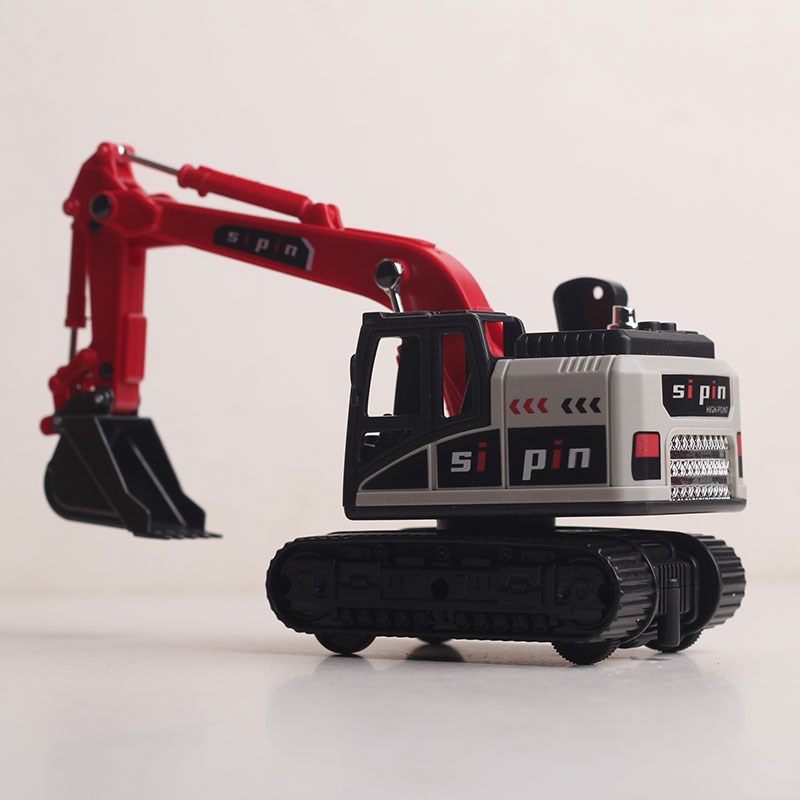 儿童挖掘机工程车模型玩具车v宝宝男孩推土铲车挖土小汽车手摇挖