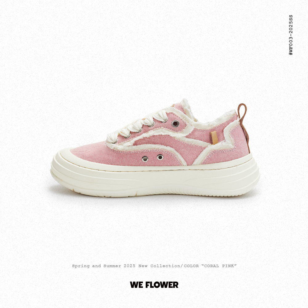 We Flower小花鞋2025新款国潮小众板鞋男女复古百搭潮鞋帆布鞋