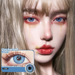 暴躁番茄神秘海域蓝红紫绿色Cosplay二次元大直径美瞳混血半年抛