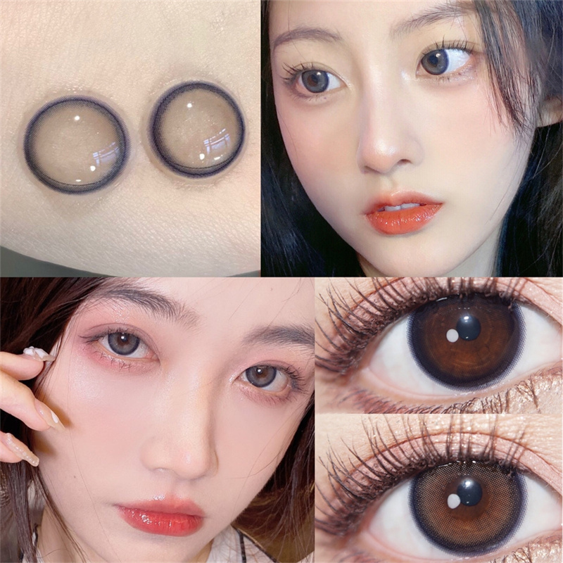 雾面冰薄灰色美瞳半年抛彩色隐形眼镜正品混血自然日常官方旗舰店