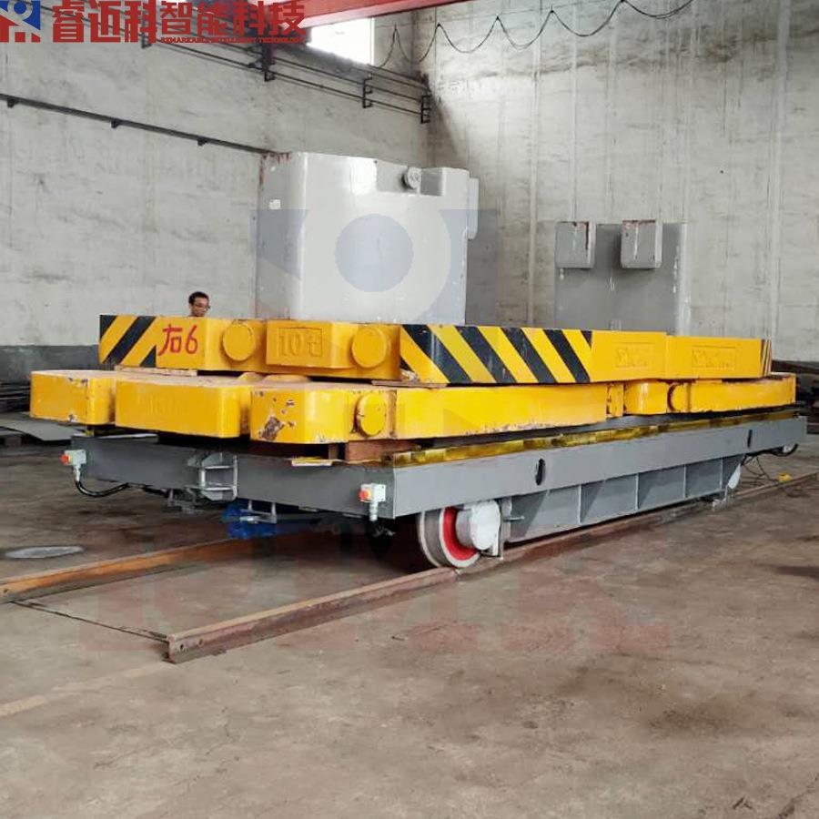 环形轨道RGV拖车 小型轨道平板车 电动遥控牵引过跨电动平板车
