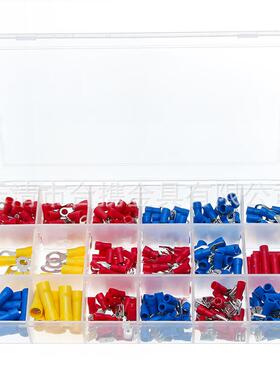 跨境货源 300pcs盒装圈叉状接线冷压端子配蓝色压线钳HS-30J组合