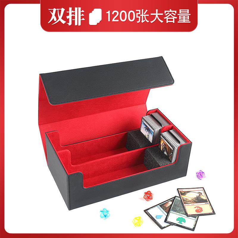 【厂家直供】热卖双排1200张大容量收纳PU皮强磁吸星球卡万智牌收