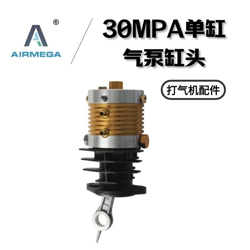 30MPA单缸大头充气泵泵头4500psi气动通用缸头原装维修配件