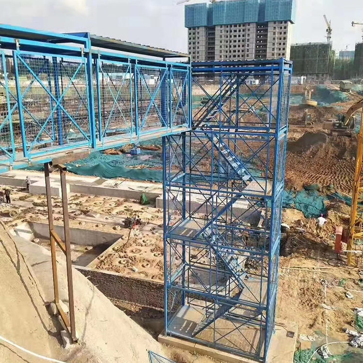 安全梯笼施工桥梁建筑组装工地梯笼组合框架式护笼厂家安全爬梯
