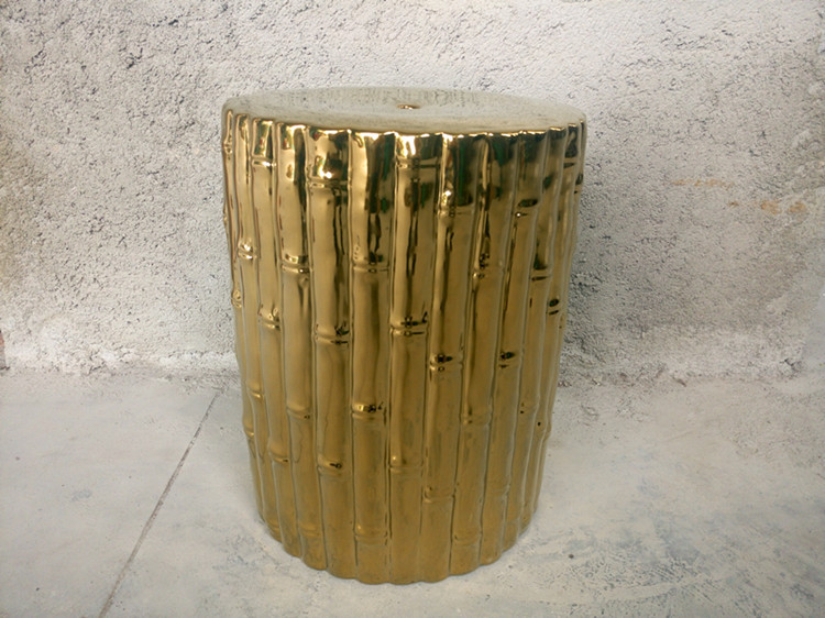 节节高中国风金色陶瓷鼓凳