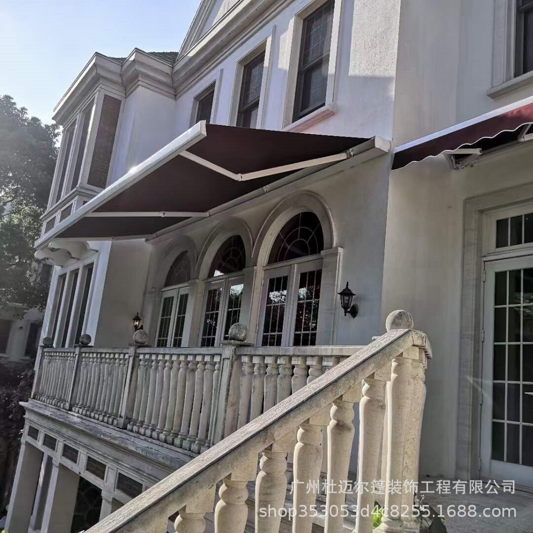 电动遮阳棚伸缩式雨棚全盒自动折叠铝合金雨篷庭院阳台露台户外