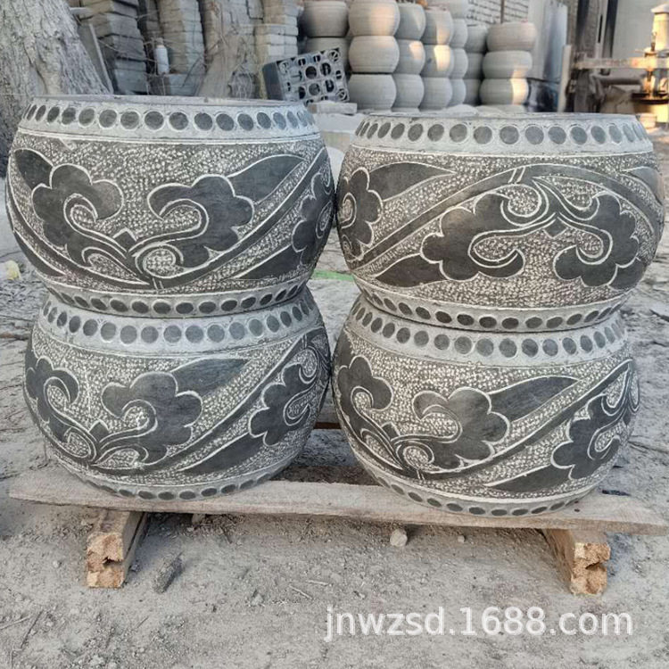 仿古庭院石器厂别墅景观石制工艺品造价小院做旧石雕图