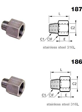 Legris乐可利不锈钢转接头18611321/18212117/1823/1873