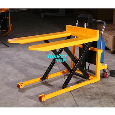 EGSD1000电动液压升高叉车脚踏式升降车GSD手动剪式高行程搬运车