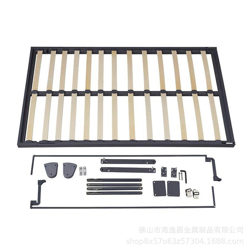 自动脚隐形床正侧翻转隐藏床一体折叠床下翻壁床衣柜藏墙五金配件