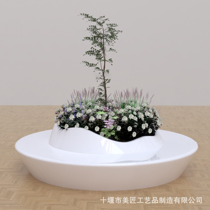 玻璃钢树池座椅公园种植学校围树凳花坛休闲椅商场包柱凳公园树穴