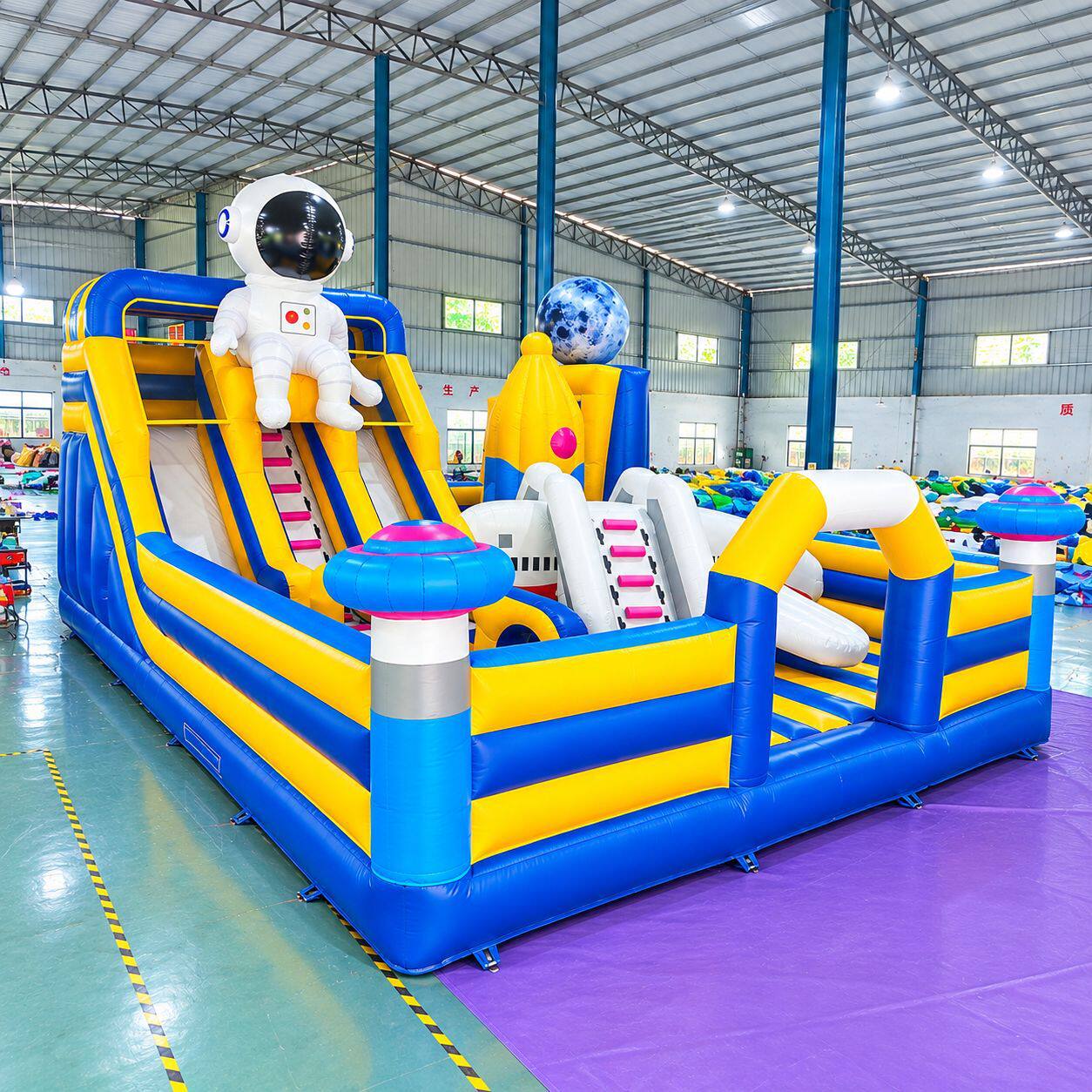 景区商场充气城堡商用PVC充气蹦床滑梯组合直销外贸出口源头厂家
