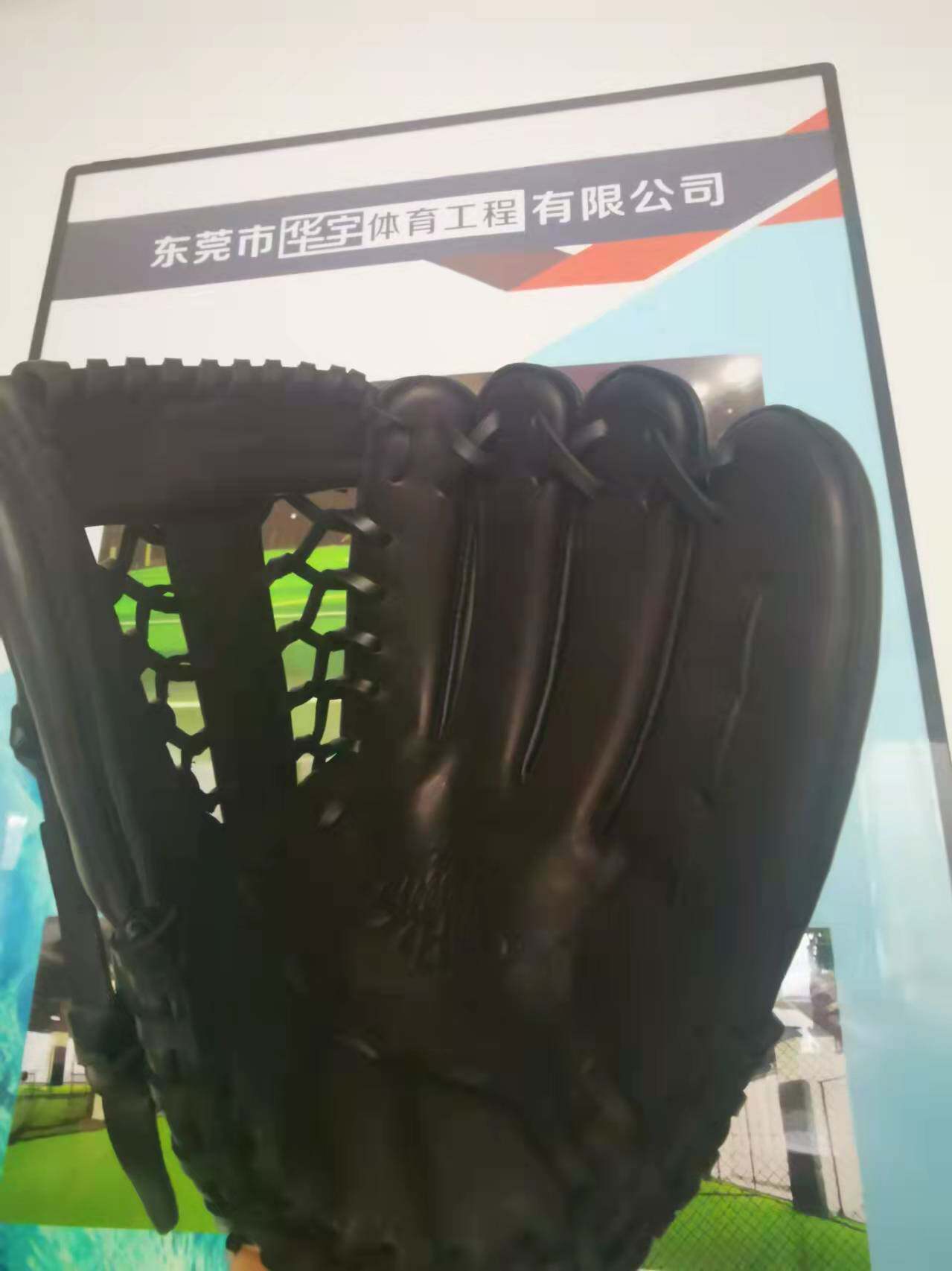 牛皮棒球手套12.5inch棒/壘球通用款指背PU棒球手套