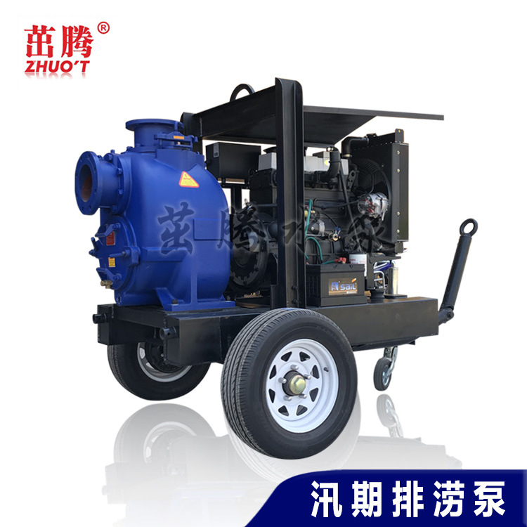 现货6寸风冷柴油发动机排污泵 300立方城市窨井管道大吸力抽污泵