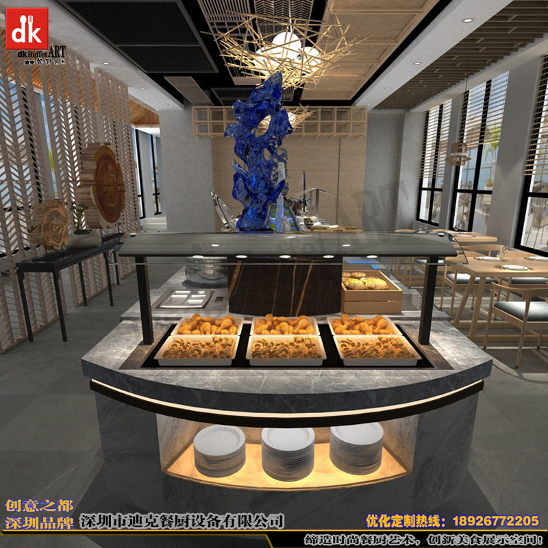酒店自助餐台科学规划尺寸设计