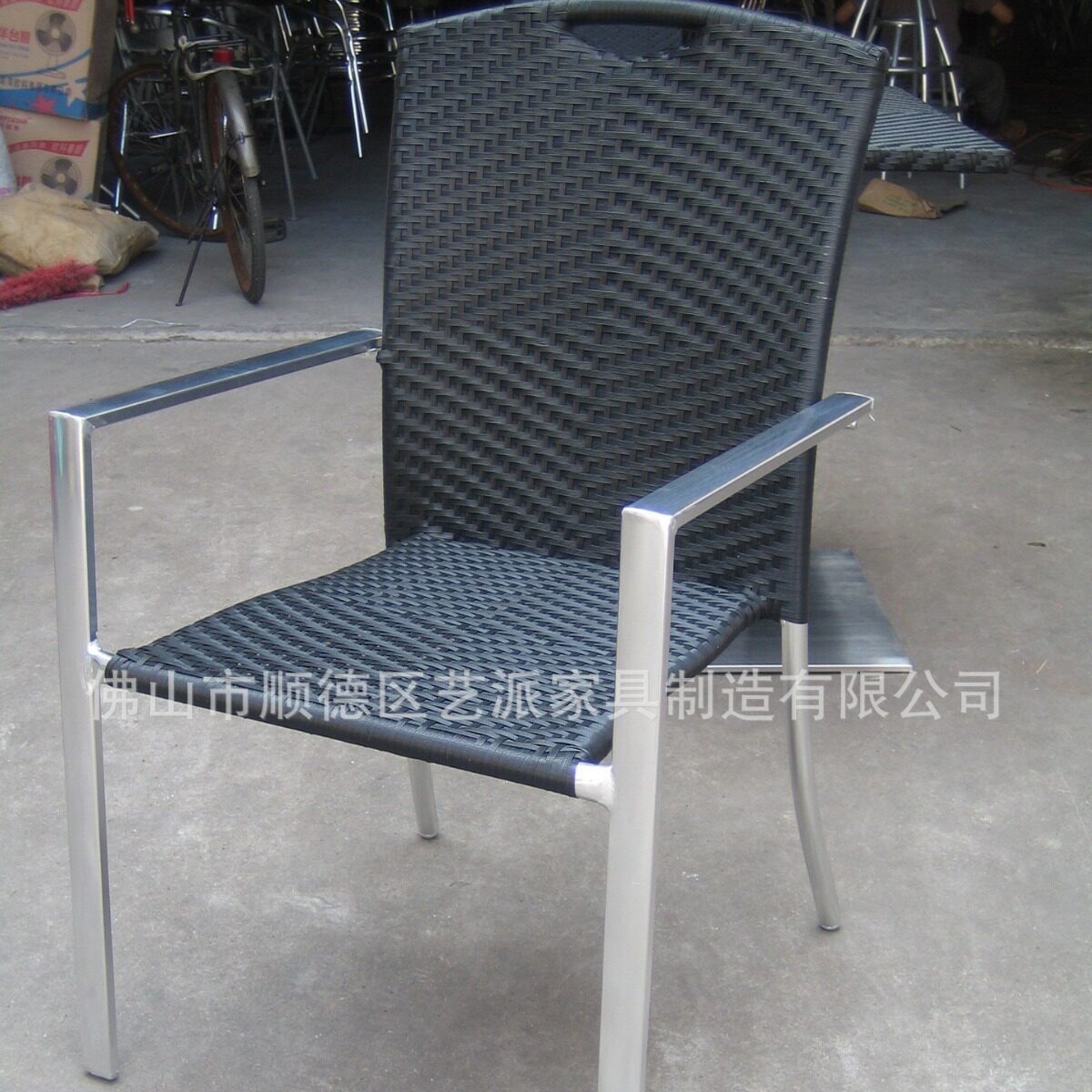 藤椅户外休闲椅餐厅铝藤椅子PE藤椅家圆庭院家具2
