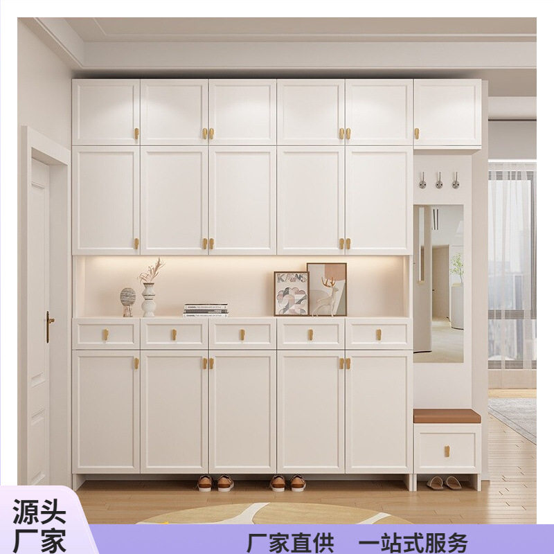 实木鞋柜玄关柜坐凳一体家用门口大容量储物柜隔断入户门厅柜
