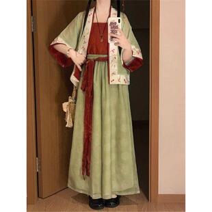 对襟短衫 夏季 日常套装 小甜夏 现货 素短裤 汉服女貉袖 汉元 款