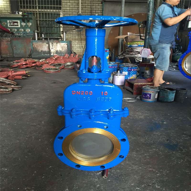 DMZ73X-10P DN350铸钢/不锈钢暗杆手动刀型闸阀手动-DMZ73X-10P