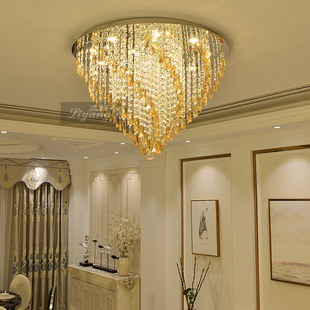 跨境法式简约螺旋客厅水晶灯别墅餐厅灯卧室客房工厂批发水晶灯具