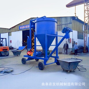 陕西粉煤灰装罐车气力输送机负压粉料装罐机水泥石粉抽灰机农友